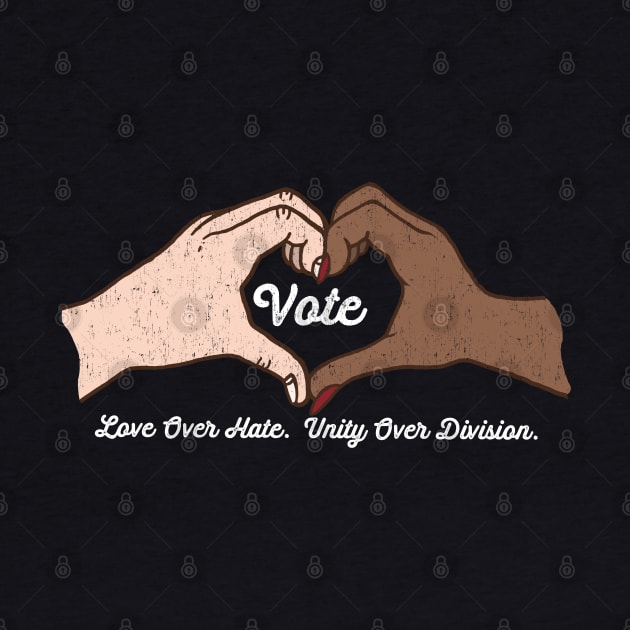 Vote Love Over Hate - Heart Hands by Jitterfly